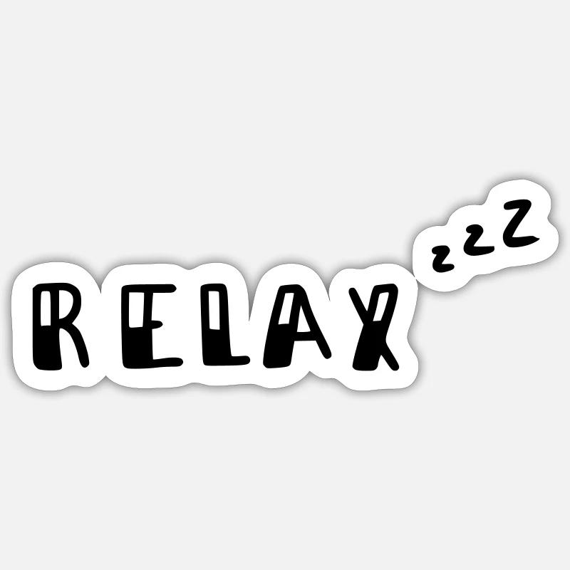 Se détendre - Sticker taille S (10 x 10 cm) - blanc mat