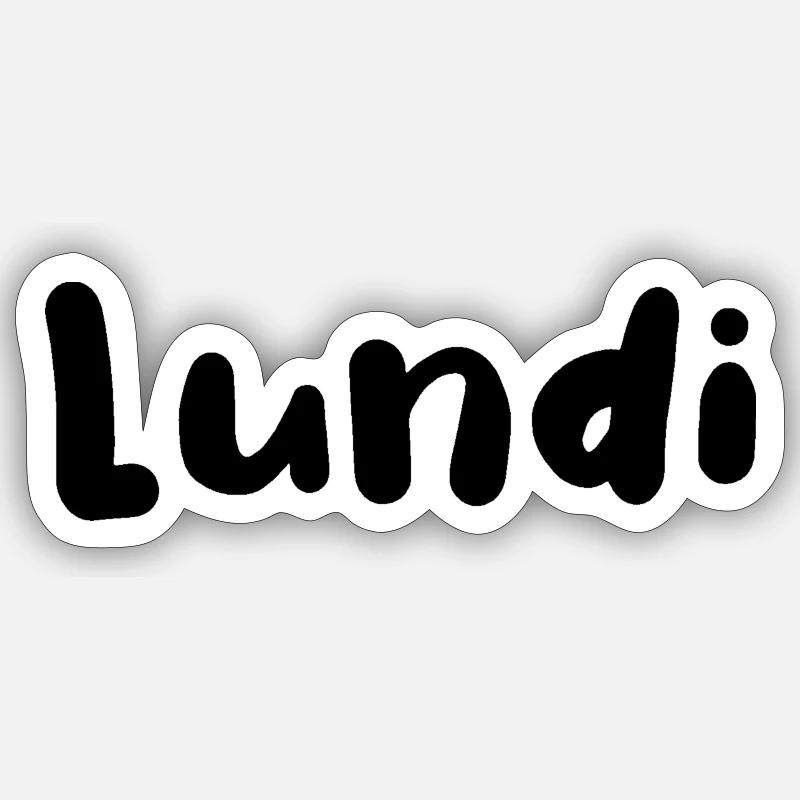 Lundi Sticker taille S (10 x 10 cm)