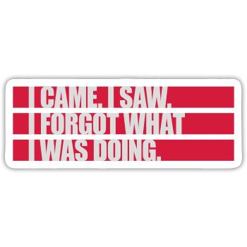 I came saw forget - Sticker size S (10 x 10 cm) - white matte - Front