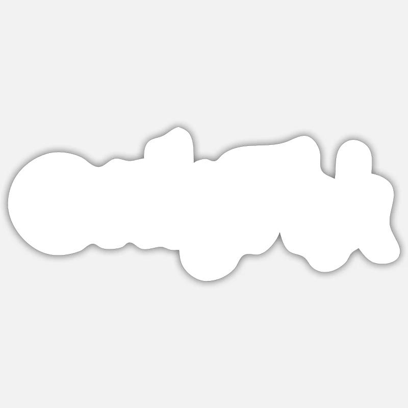 Seulement du poisson - Sticker taille S (10 x 10 cm) - blanc mat