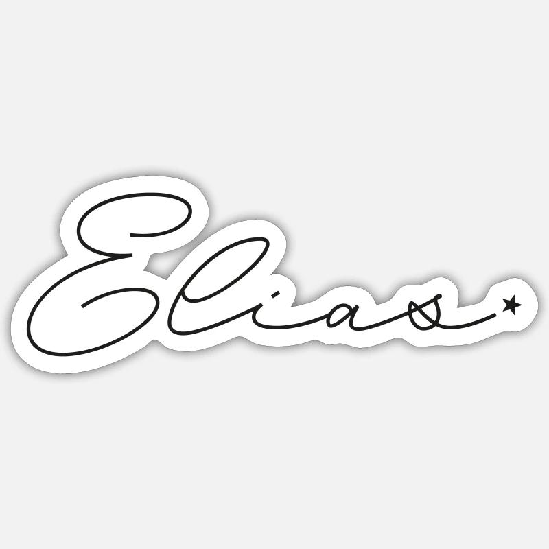 Name Elias - Sticker Größe S (10 x 10 cm) - Mattweiß