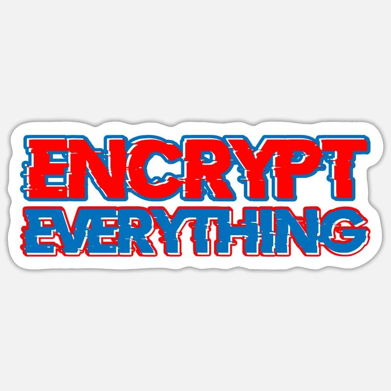 Encrypt Everything 5 - Sticker Größe S (10 x 10 cm) - Mattweiß
