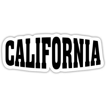 Californie 1 - Sticker taille S (10 x 10 cm) - blanc mat - Devant