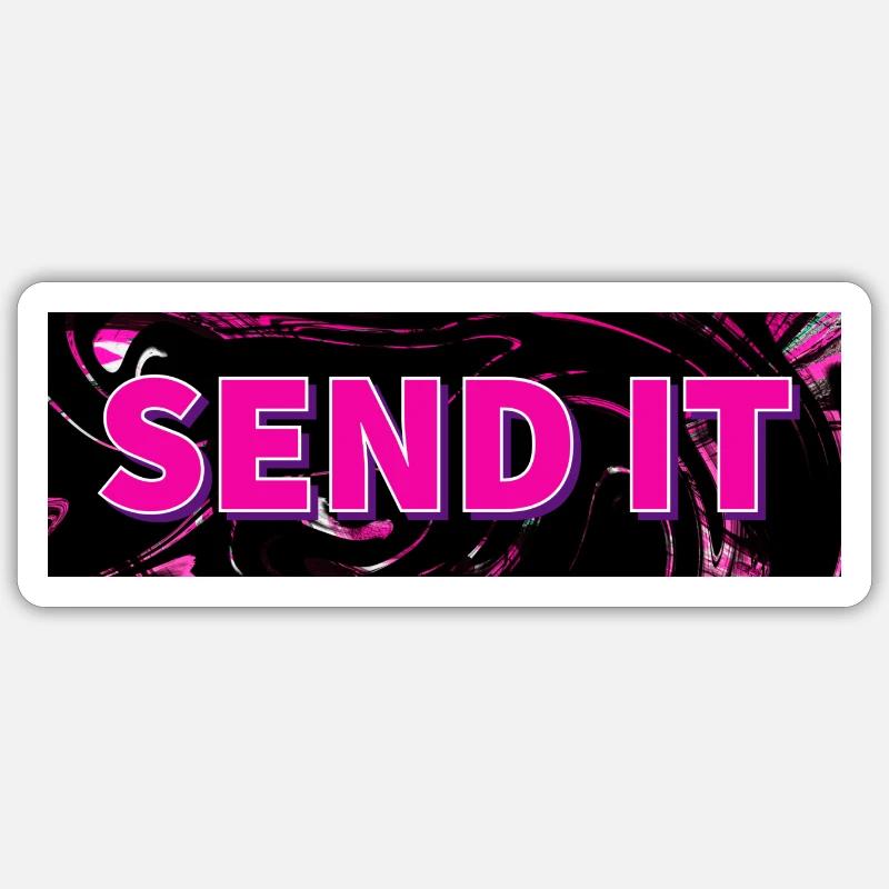 SEND IT Boxlogo Sticker Größe S (10 x 10 cm)