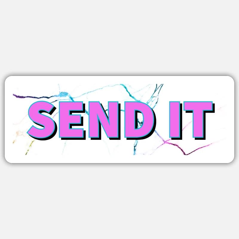SEND IT Box Logo - Sticker size S (10 x 10 cm) - white matte