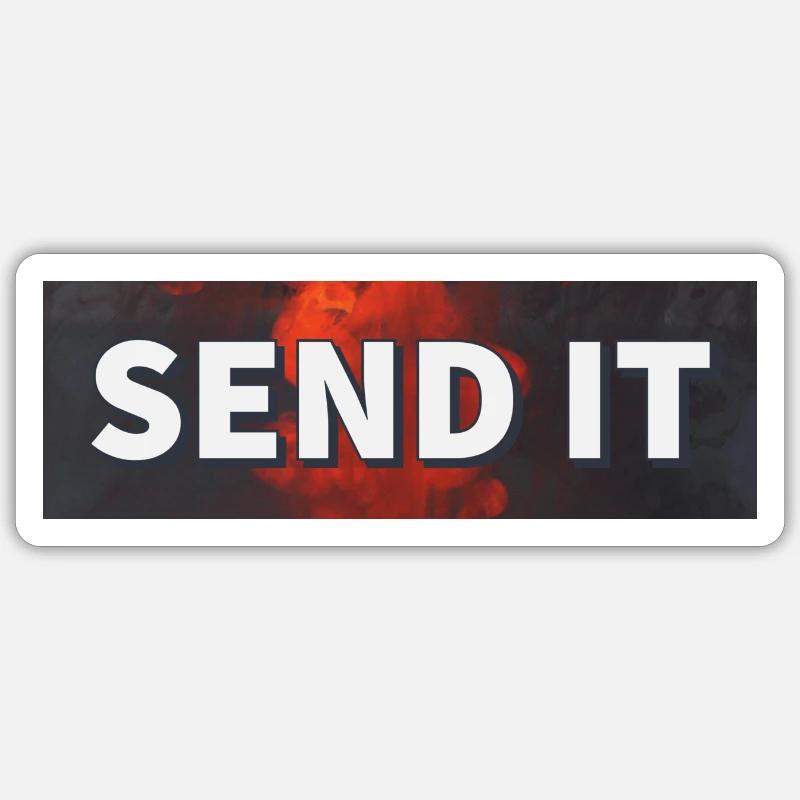 SEND IT Boxlogo Sticker Größe S (10 x 10 cm)