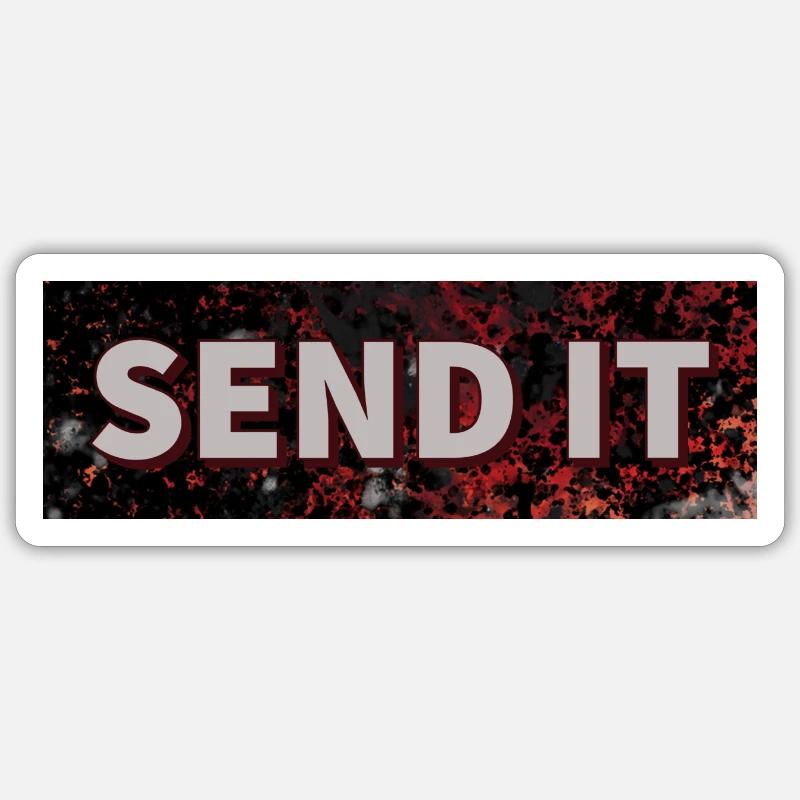 SEND IT Boxlogo - Sticker Größe S (10 x 10 cm) - Mattweiß