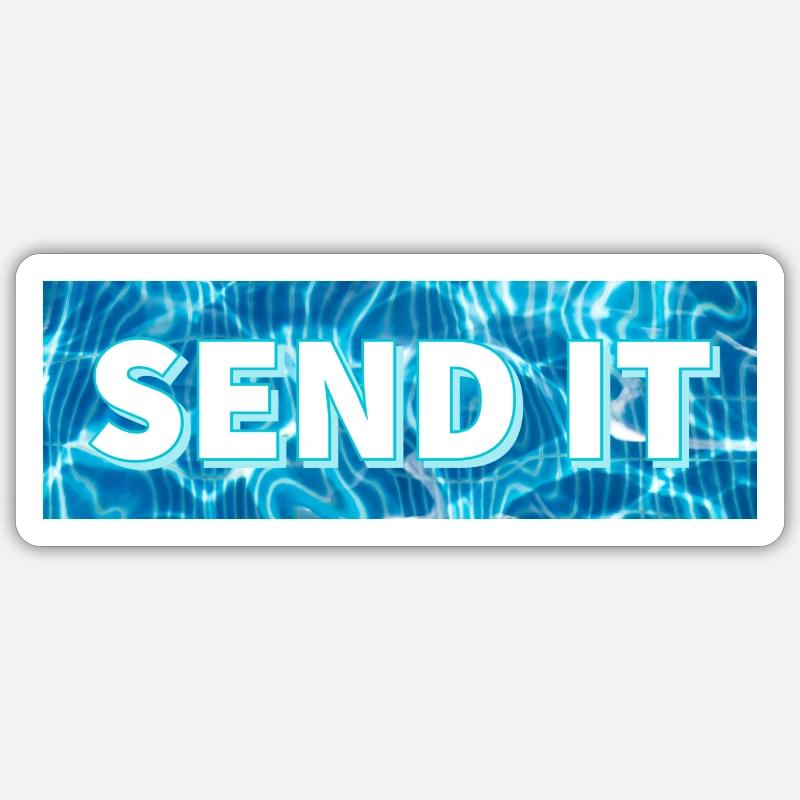 SEND IT Boxlogo - Sticker Größe S (10 x 10 cm) - Mattweiß