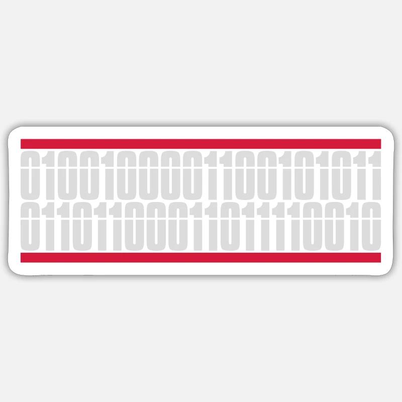 Binär Code Programm Sprache - Sticker Größe S (10 x 10 cm) - Mattweiß