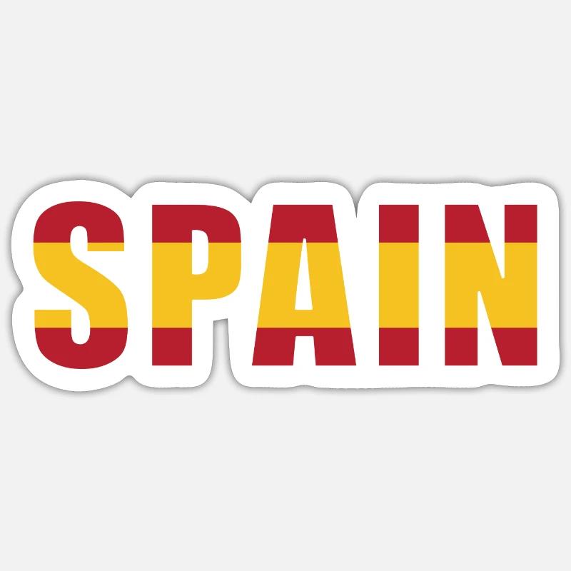 Espagne Rugby - Sticker taille S (10 x 10 cm) - blanc mat
