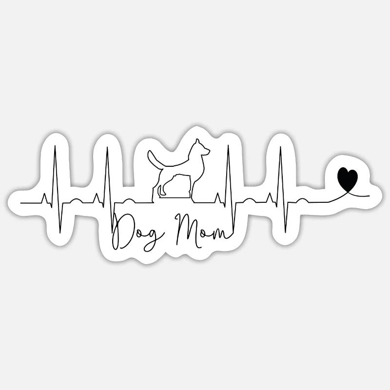 Hunde Mutter Sticker Größe S (10 x 10 cm)