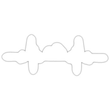 Heartbeat fast electric bike - Sticker size S (10 x 10 cm) - white matte - Front