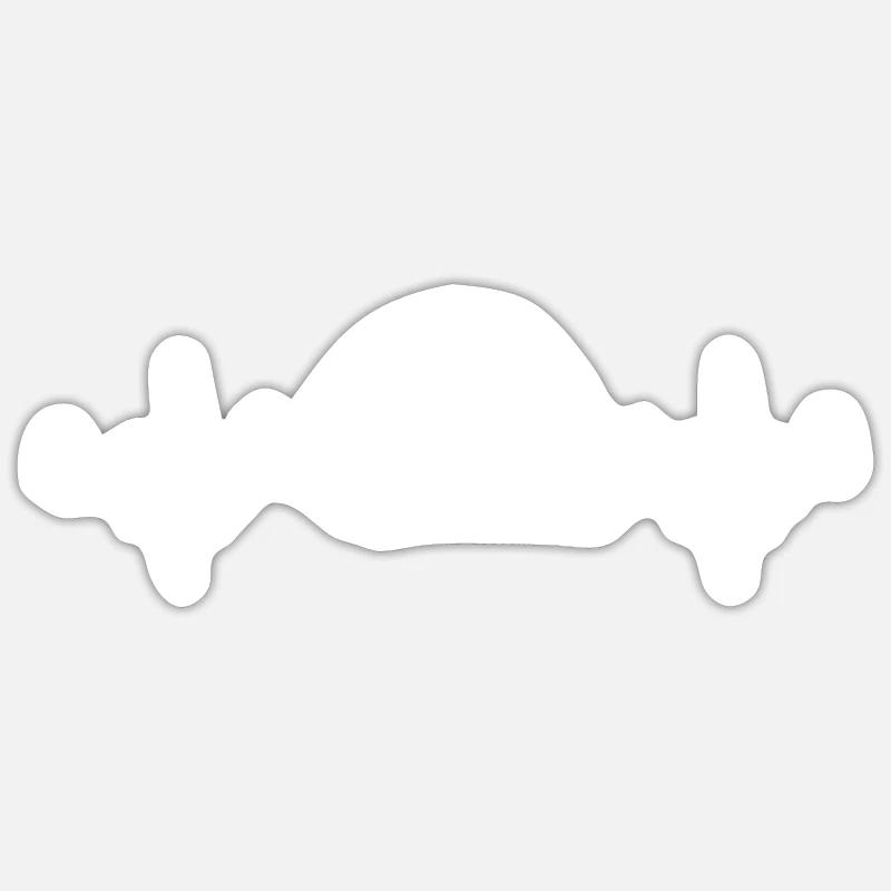 Heartbeat - Tente - (2) - Sticker taille S (10 x 10 cm) - blanc mat