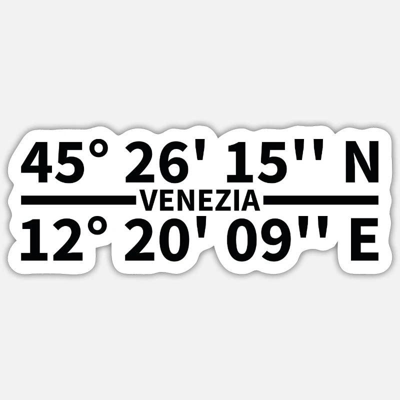 Venezia coordinates Sticker size S (10 x 10 cm)