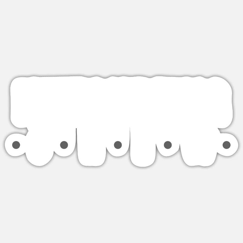 Équipage de kitesurf - Sticker taille S (10 x 10 cm) - blanc mat