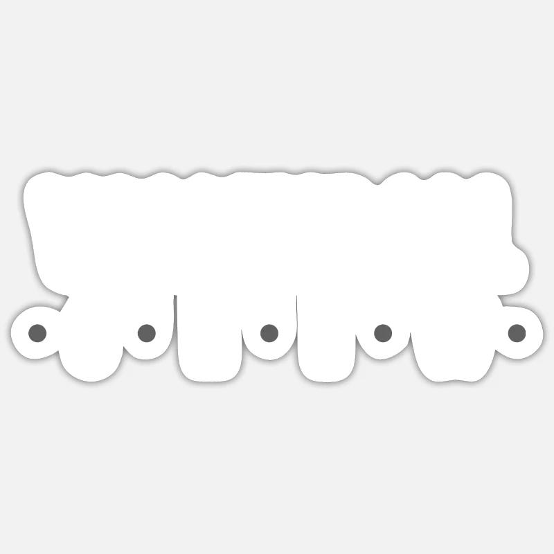 Équipe de volleyball - Sticker taille S (10 x 10 cm) - blanc mat