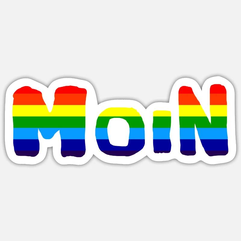 moin - Sticker Größe S (10 x 10 cm) - Mattweiß