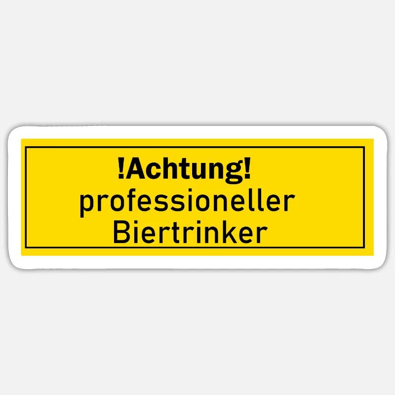 Biertrinker Bier Alkohol Geschenk Geschenkidee - Sticker Größe S (10 x 10 cm) - Mattweiß