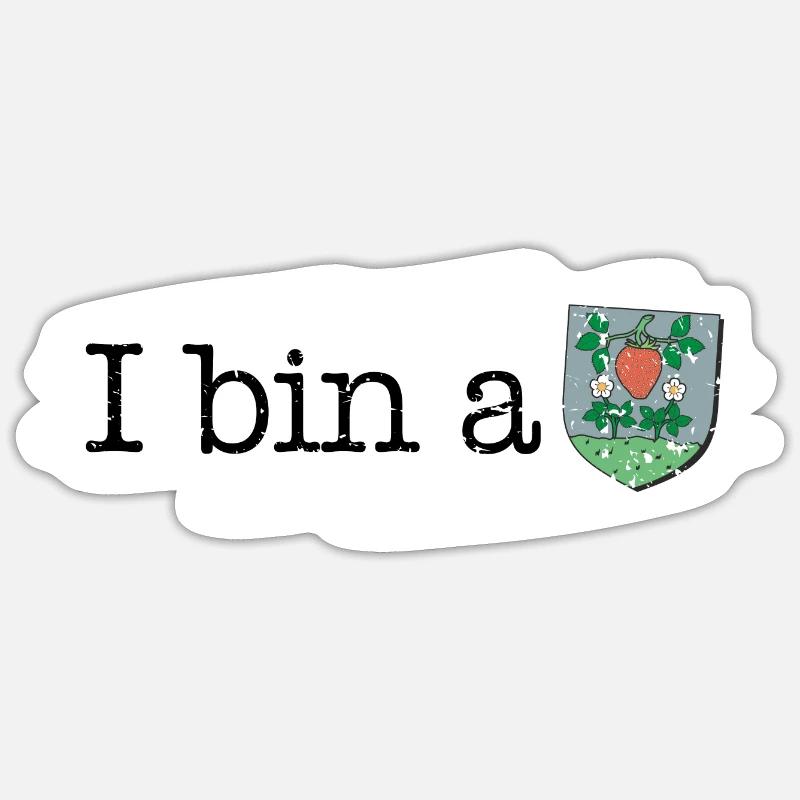 I bin a Erdberga/Erdbergarin – I bin ein Erdberger Sticker Größe S (10 x 10 cm)