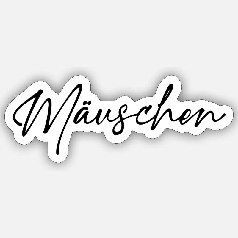 Mäuschen - Sticker taille S (10 x 10 cm) - blanc mat
