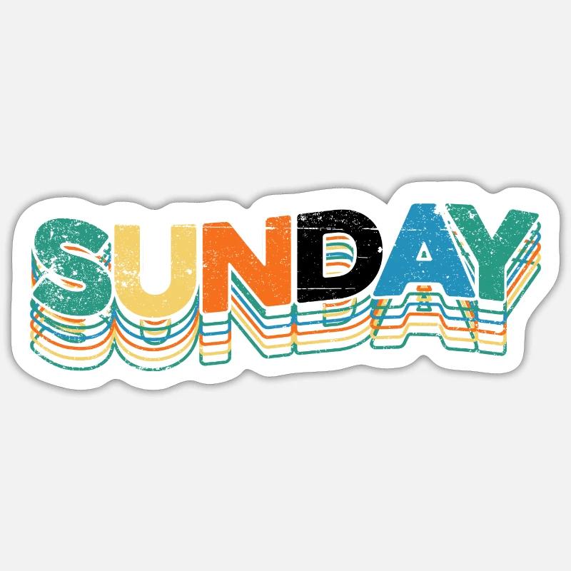 Sonntag Sticker Größe S (10 x 10 cm)