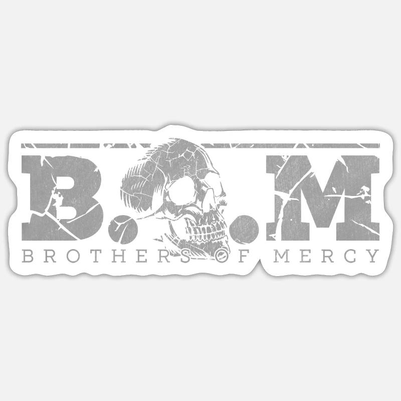 bom FONT - Sticker Größe S (10 x 10 cm) - Mattweiß