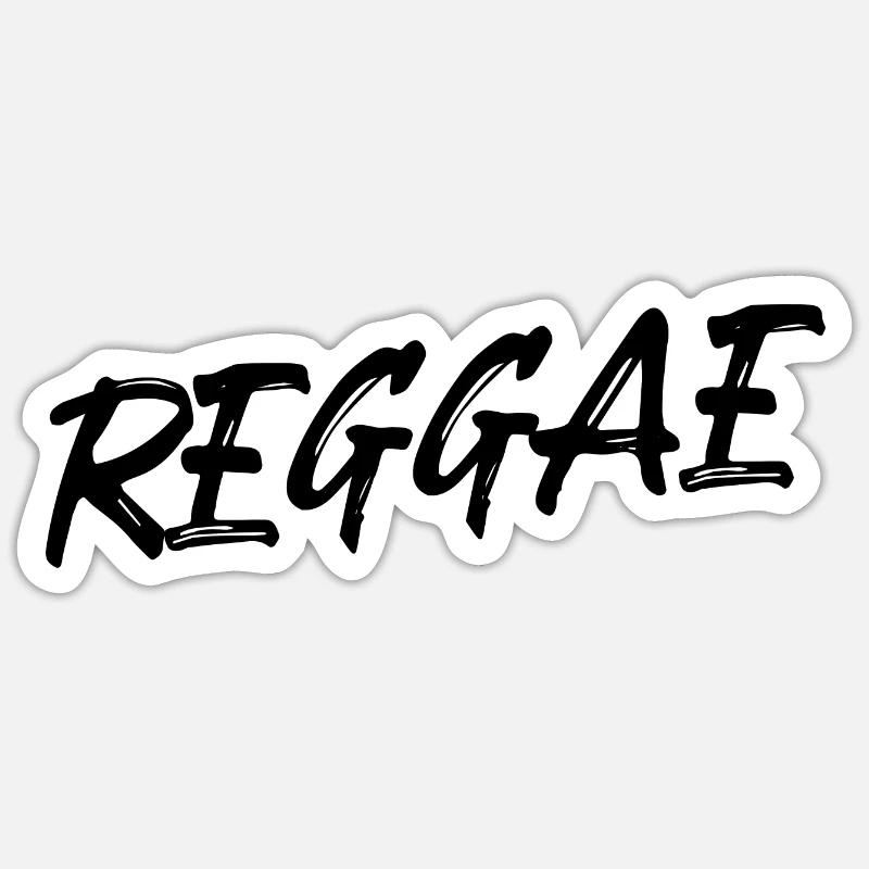 Reggae - Sticker taille S (10 x 10 cm) - blanc mat
