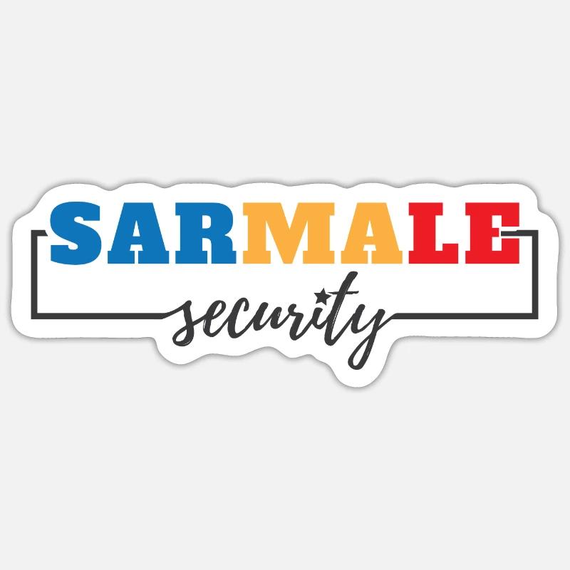Sarmale Security - Sticker size S (10 x 10 cm) - white matte