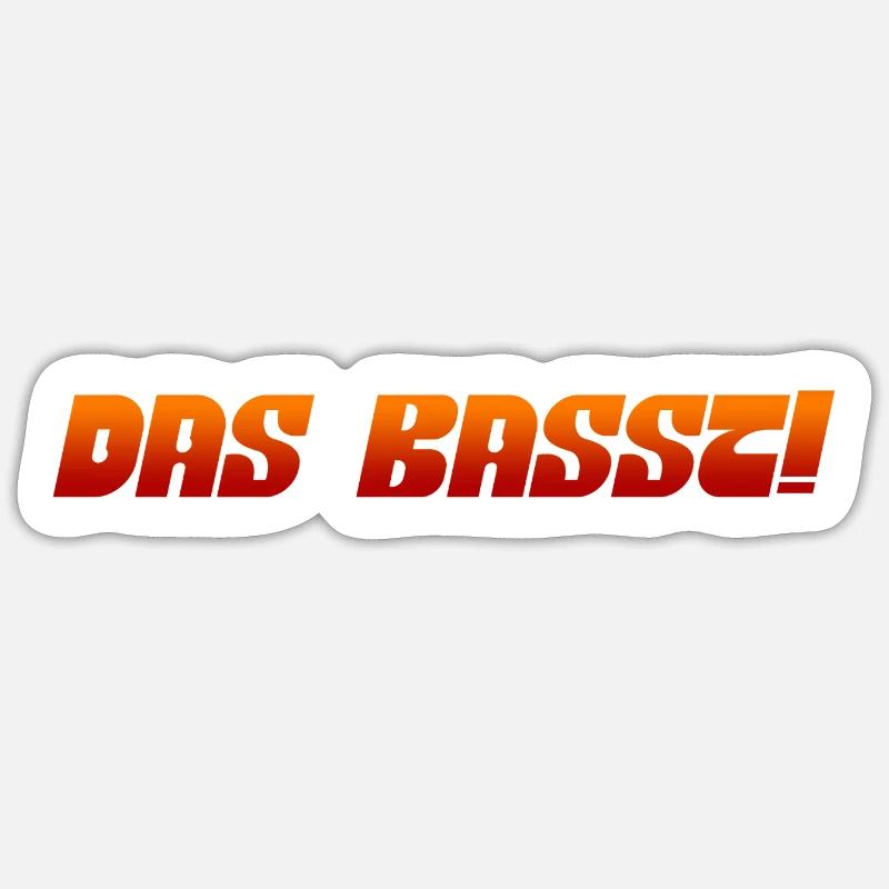 Das basst! Sticker Größe S (10 x 10 cm)