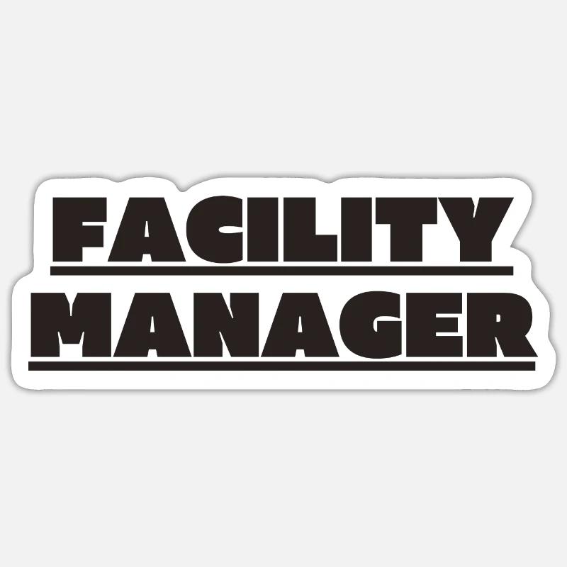 Facility Manager Technicien interne Gardien - Sticker taille S (10 x 10 cm) - blanc mat