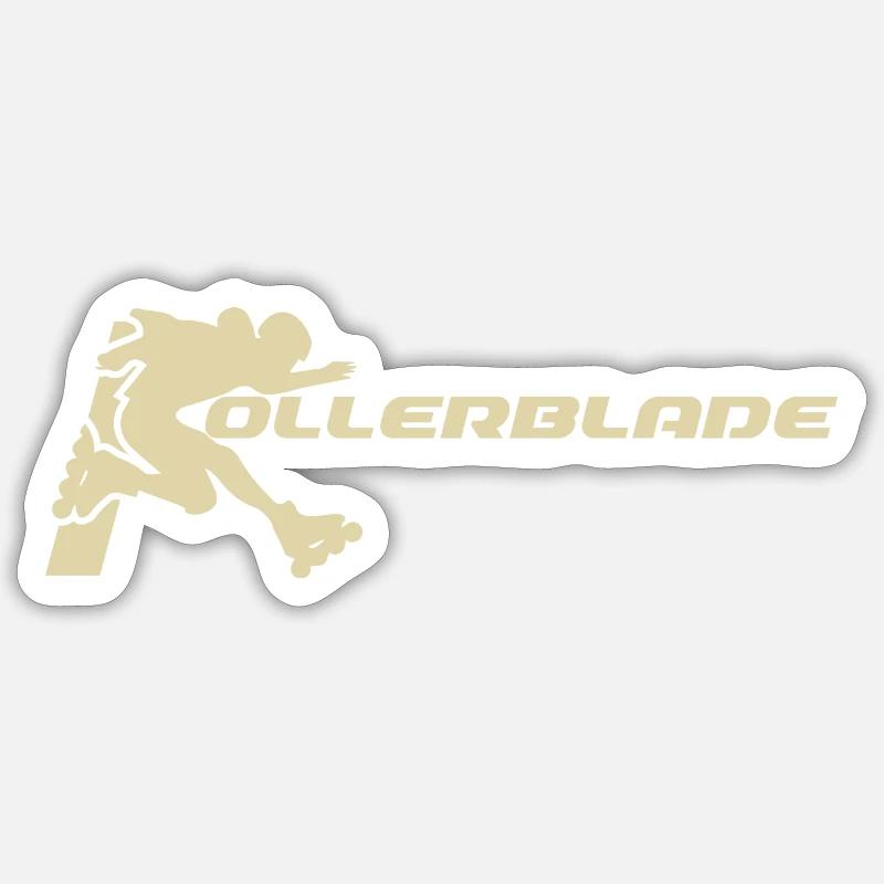rollerblader silhouette hell Sticker Größe S (10 x 10 cm)
