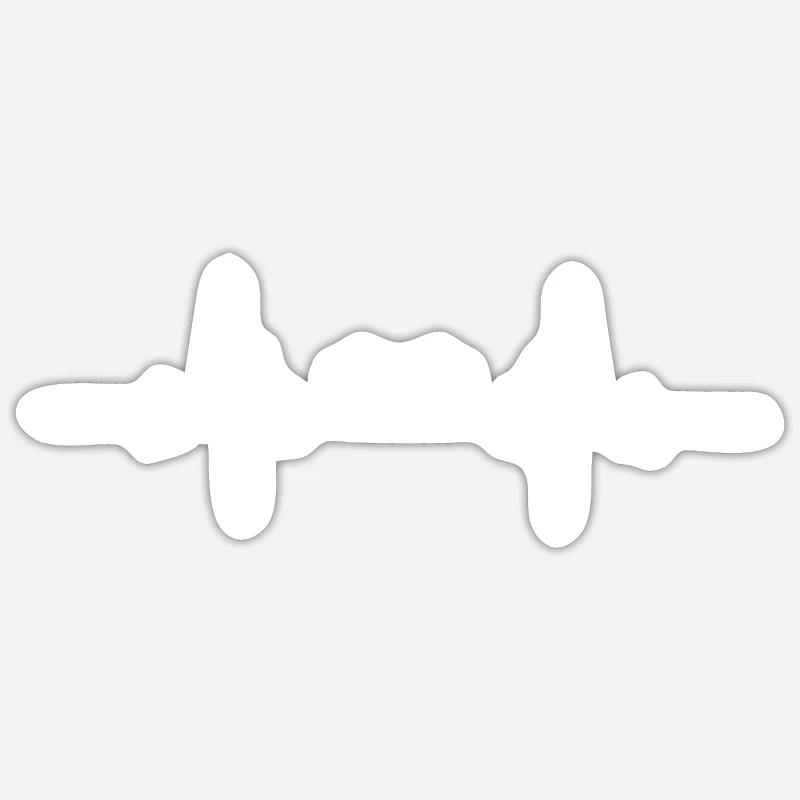 Heartbeat Paws - Sticker size S (10 x 10 cm) - white matte