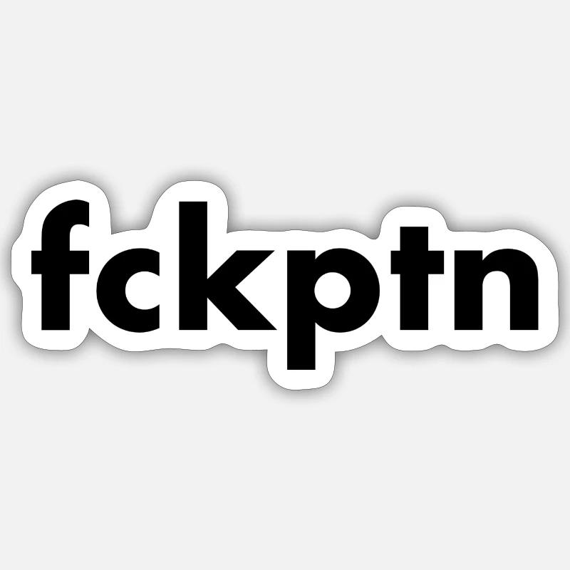 fckptn - Sticker Größe S (10 x 10 cm) - Mattweiß