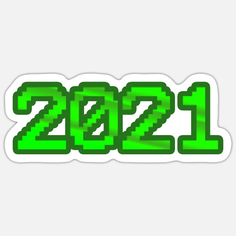 Nerd 2021 - Sticker taille S (10 x 10 cm) - blanc mat
