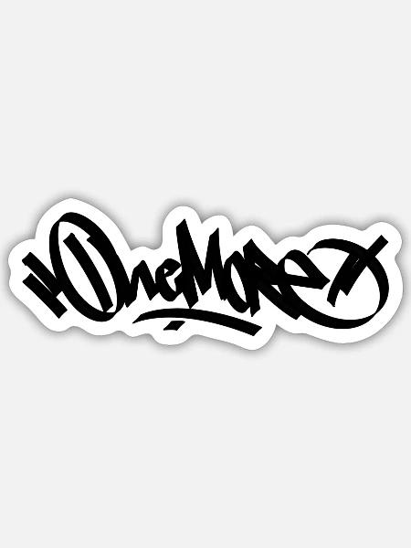 One More - Sticker Größe S (10 x 10 cm) - Mattweiß