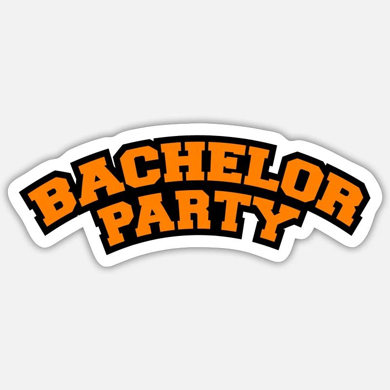 Bachelor Party - Sticker Größe S (10 x 10 cm) - Mattweiß