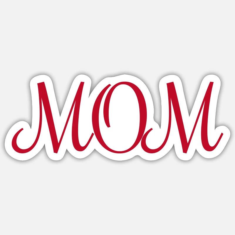 MOM Mutter - beste Mutter Muttertag - Sticker Größe S (10 x 10 cm) - Mattweiß