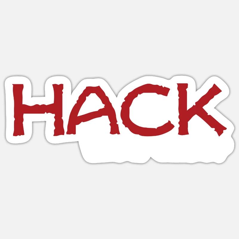 Hack what else Geschenk - Sticker Größe S (10 x 10 cm) - Mattweiß
