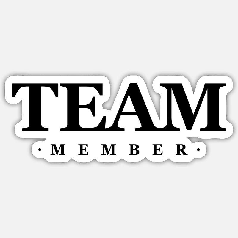 Team Member - Sticker size S (10 x 10 cm) - white matte