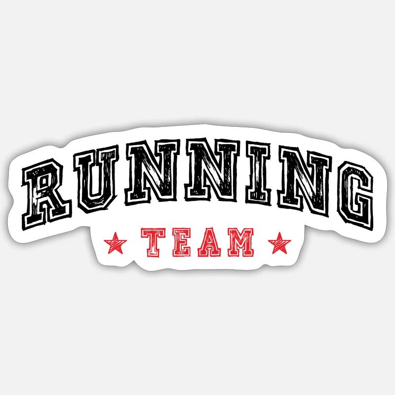 Running Team - Sticker size S (10 x 10 cm) - white matte