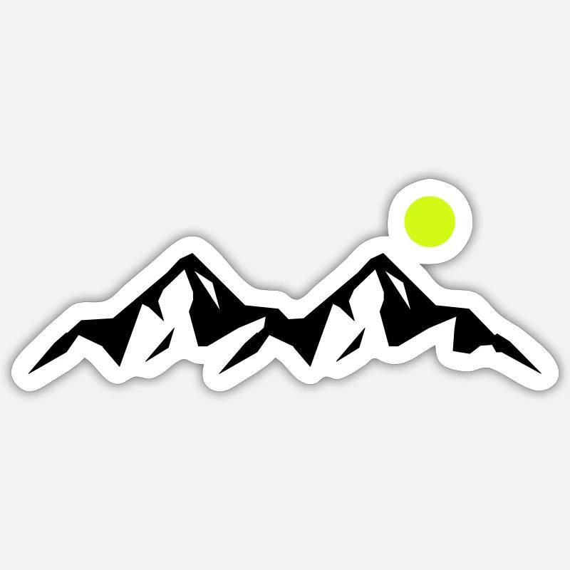 Mountains - Sticker size S (10 x 10 cm) - white matte