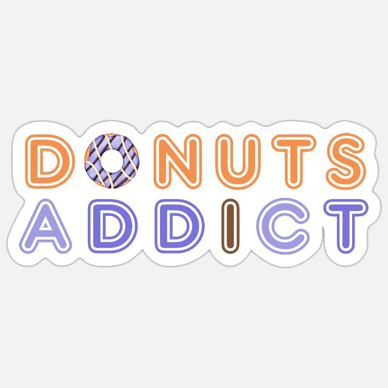 Donuts addict purple choco Sticker size S (10 x 10 cm)