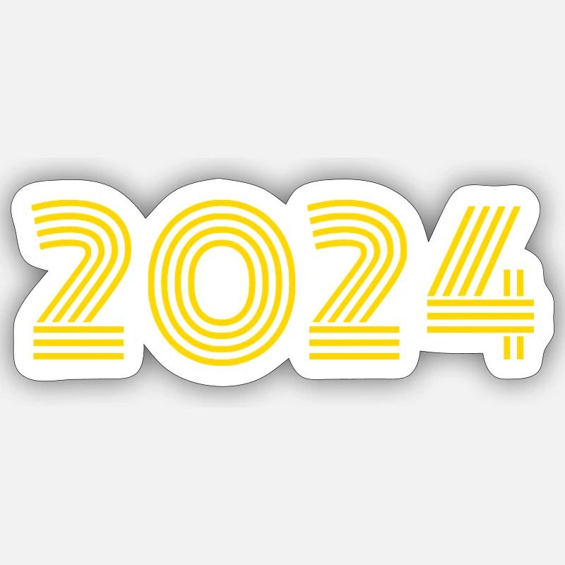 Or 2024 - Sticker taille S (10 x 10 cm) - blanc mat