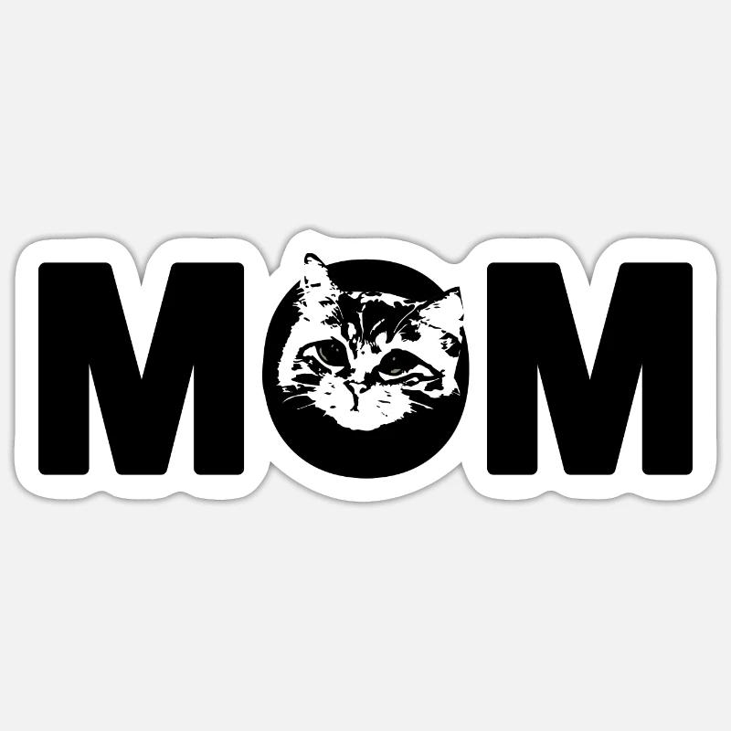 Cat Mom Sticker size S (10 x 10 cm)