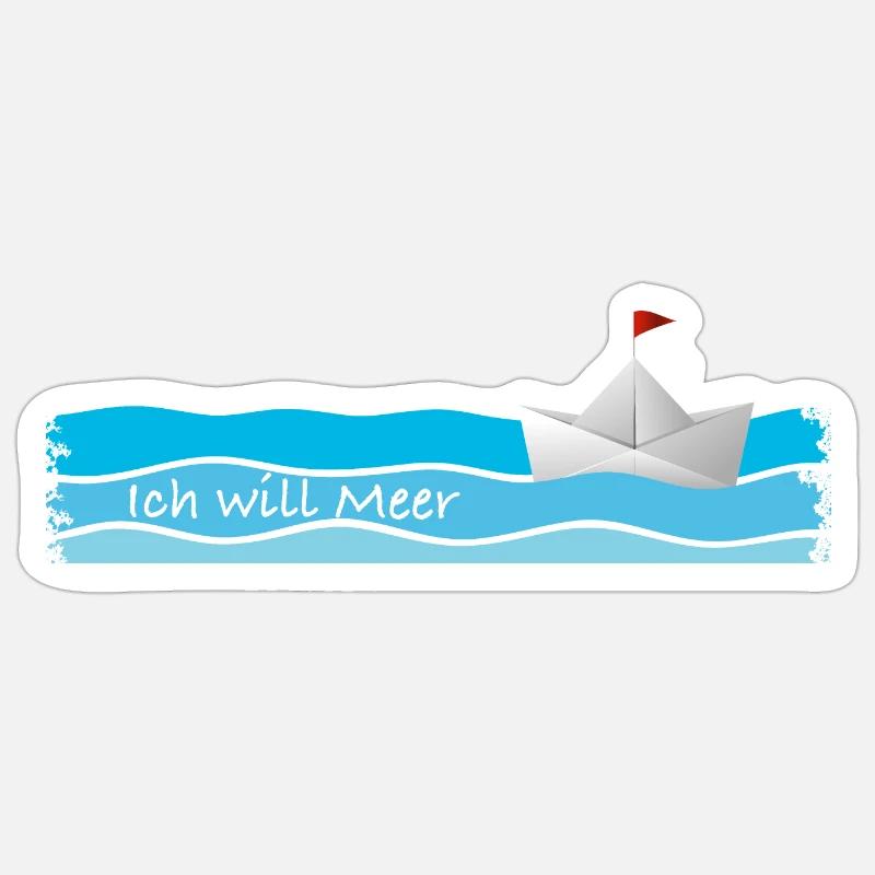 Ich will Meer Sticker Größe S (10 x 10 cm)