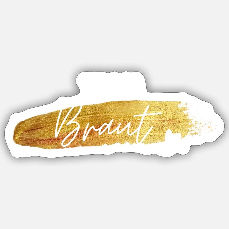 Team Braut Hochzeit - Sticker Größe S (10 x 10 cm) - Mattweiß