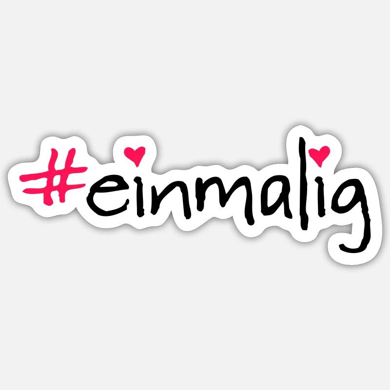 #einmalig Sticker Größe S (10 x 10 cm)