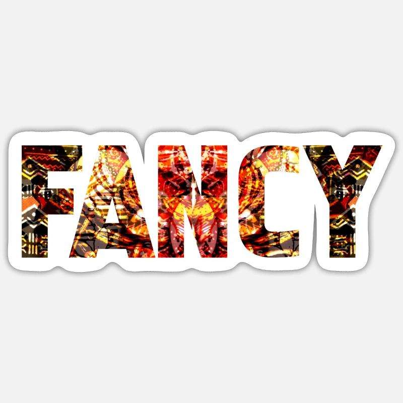 fancy bunt 1 - Sticker Größe S (10 x 10 cm) - Mattweiß