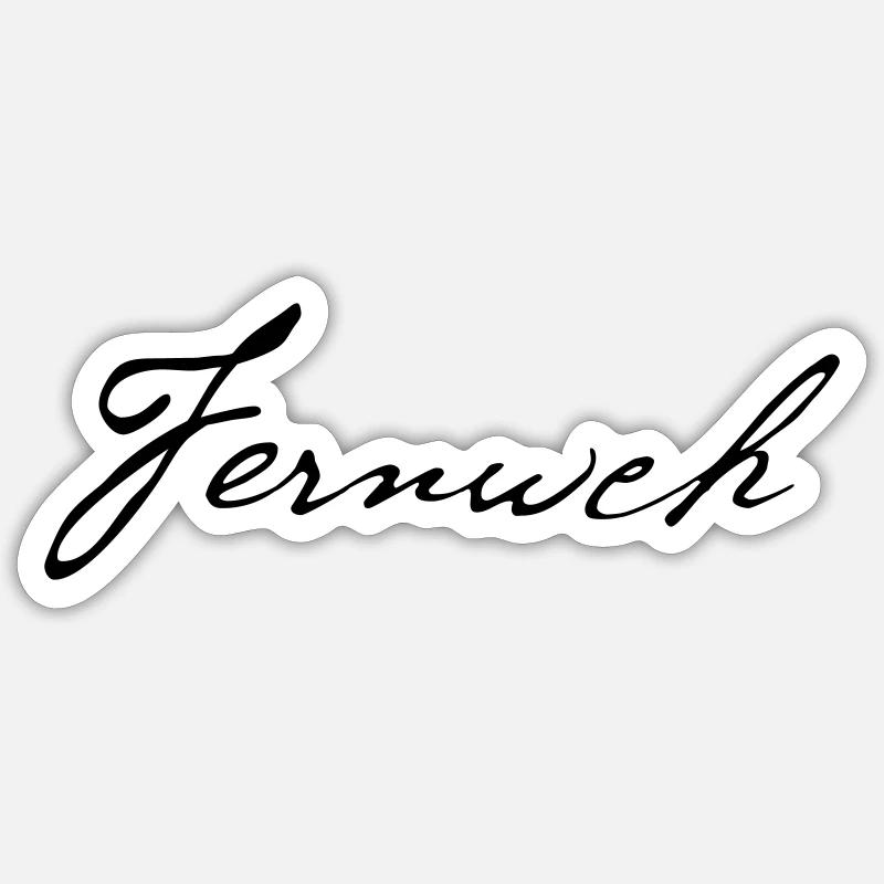 Fernweh - Sticker Größe S (10 x 10 cm) - Mattweiß