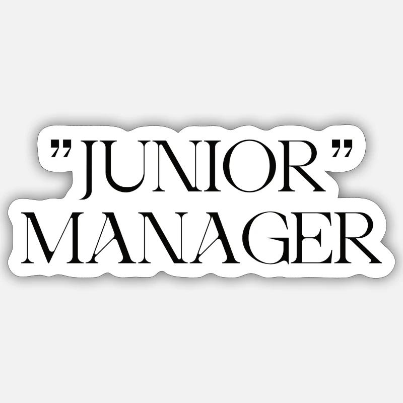 JUNIOR MANAGER - Sticker Größe S (10 x 10 cm) - Mattweiß